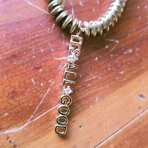 "It's All Good" Hematite Beaded Necklace 16"